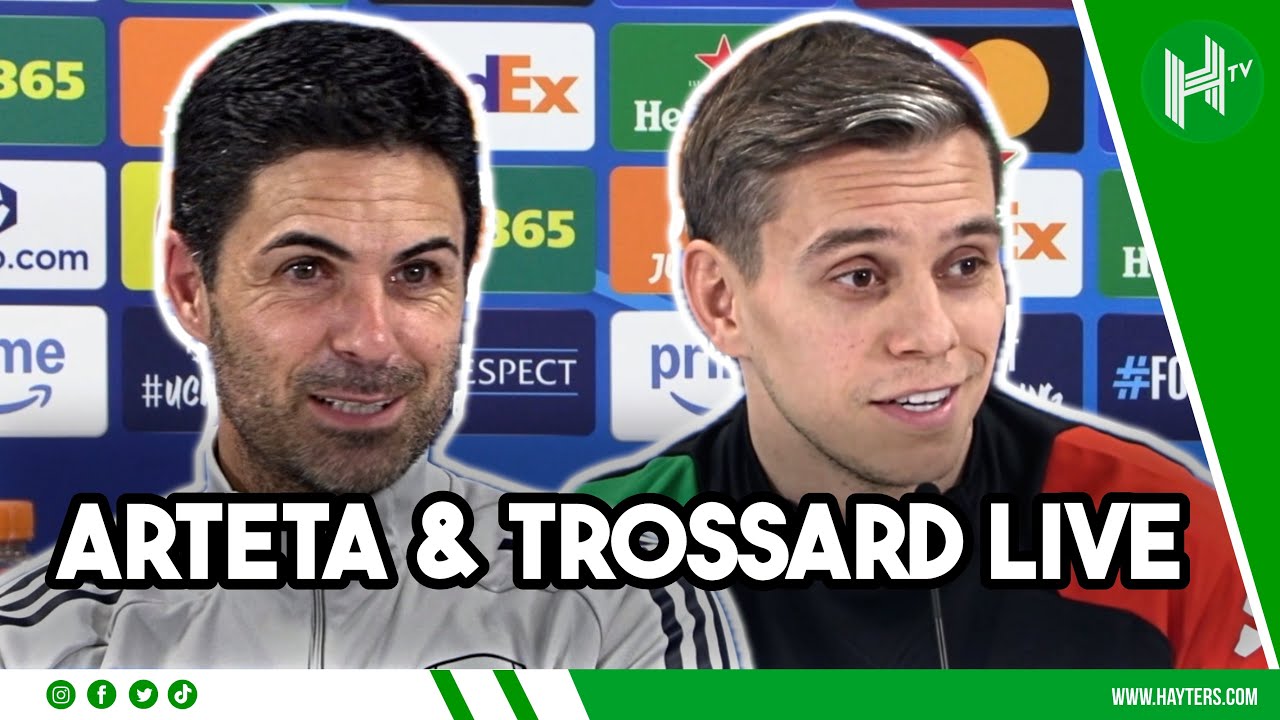 LIVE | Mikel Arteta and Leandro Trossard | Slavia Praha v Arsenal