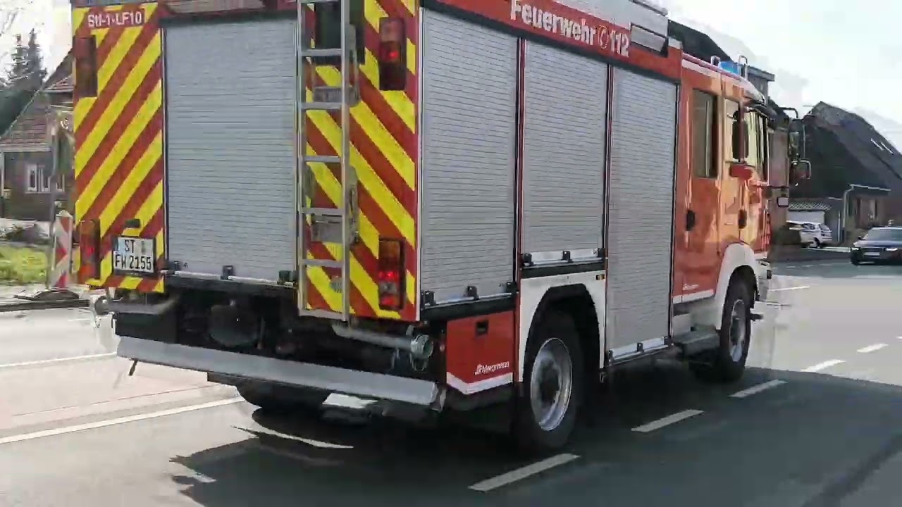 [Hauptamtlich und FF] Einsatzfahrten zum Verkehrsunfall - Feuerwehr Steinfurt