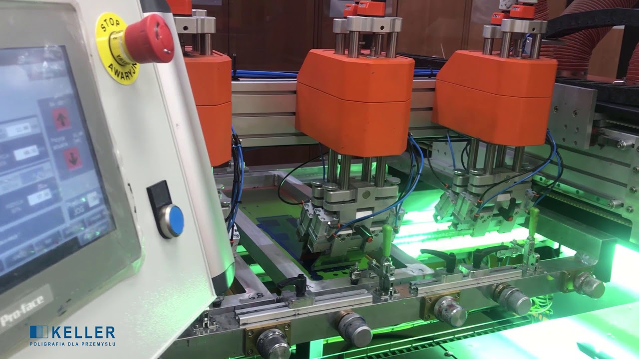 KELLER - 3 kolorowy sitodruk farbami UV, druk na panelach AGD