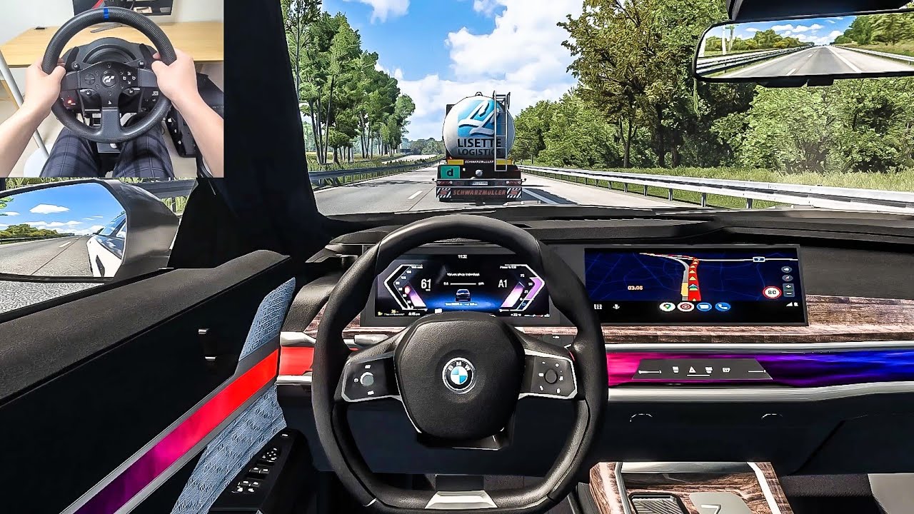 2024 BMW i7 M70 - Euro Truck Simulator 2 [Steering Wheel Gameplay]