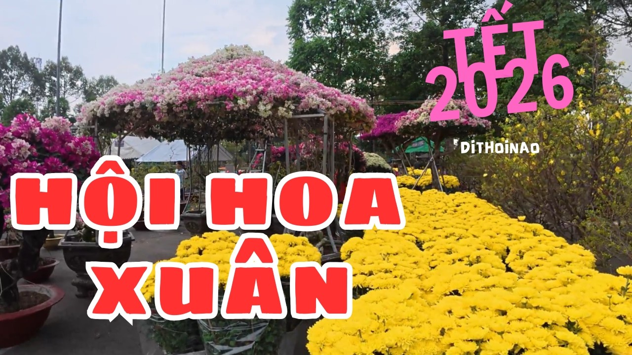 Hội Hoa Xuân Đồng Nai 2026 🌸 Rực Rỡ Quảng Trường Tỉnh  Check in Tết Biên Hòa 2026