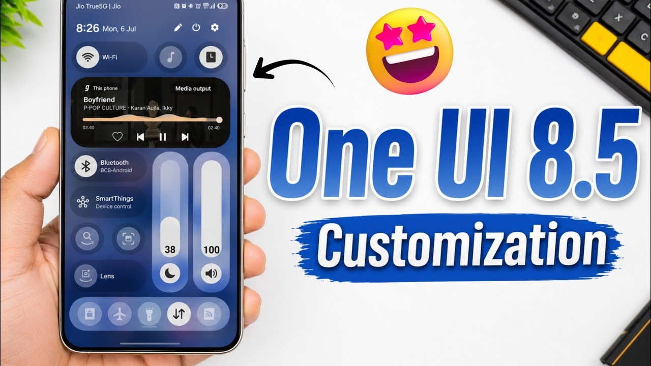 Кастомизация панели быстрых настроек в One UI 8.5 🤩 🔥 | Новые функции панели быстрых настроек Sam...