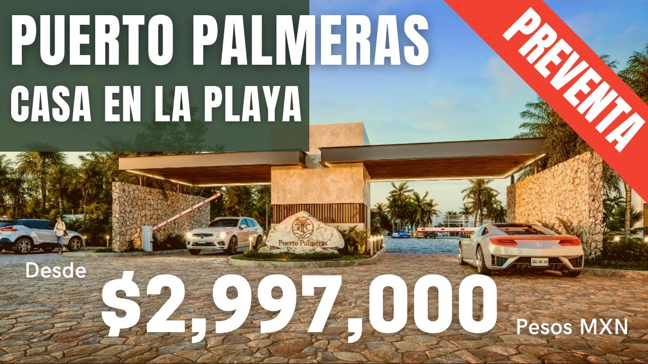VENTA DE CASAS EN LA PLAYA EN CHELEM YUCATAN 2022 || PUERTO LINDO || PUERTO PALMERAS 3 HABITACIONES