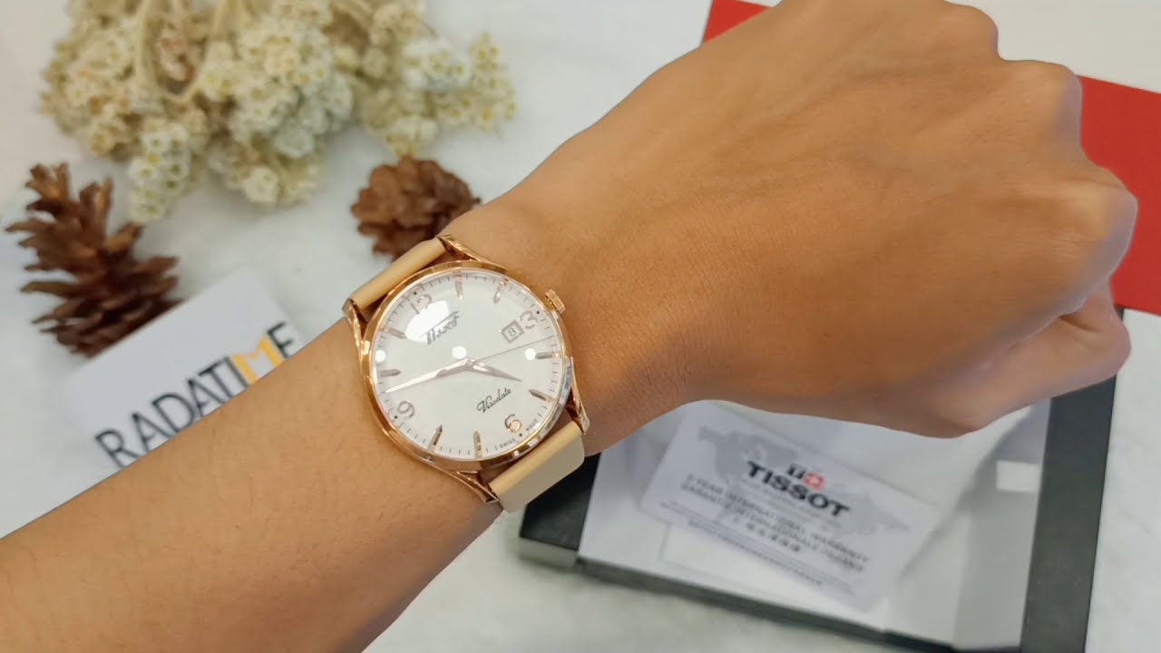 Tissot Heritage Visodate Rose Gold Dial Ivory Leather