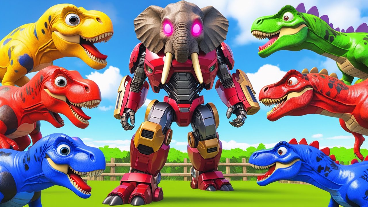 Tyrannosaurus Rex Spider-Man vs Mosasaurus Dinosaur SuperHeroes Battle in Jurassic World Evolution 2