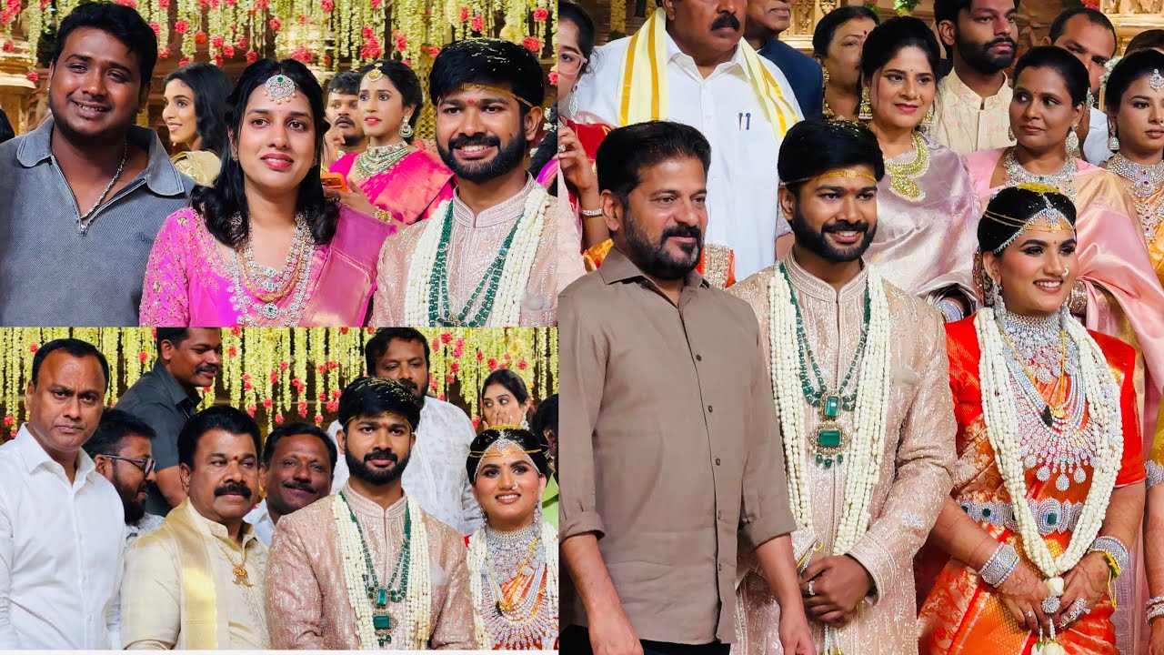 CM Revanth Reddy Attended Chelamalla Krishnareddy Son Marriage | Rahul Siplingunj | Gaddam Prasad 