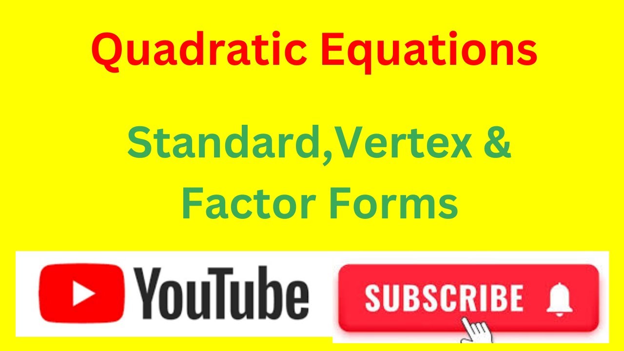 Amharic/አማርኛ-How to Form Quadratic Equation with Three Points (Part 1)