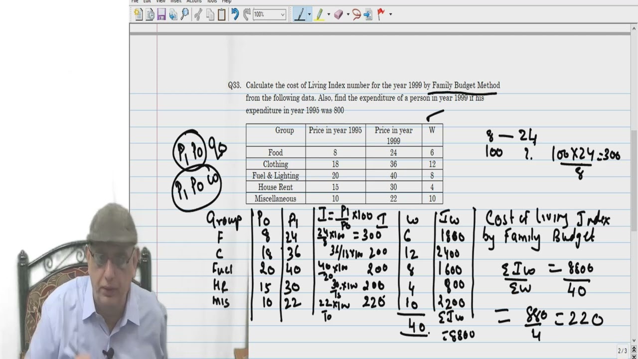 maths2 syjc index numbers lec 14 p32 cost of living index