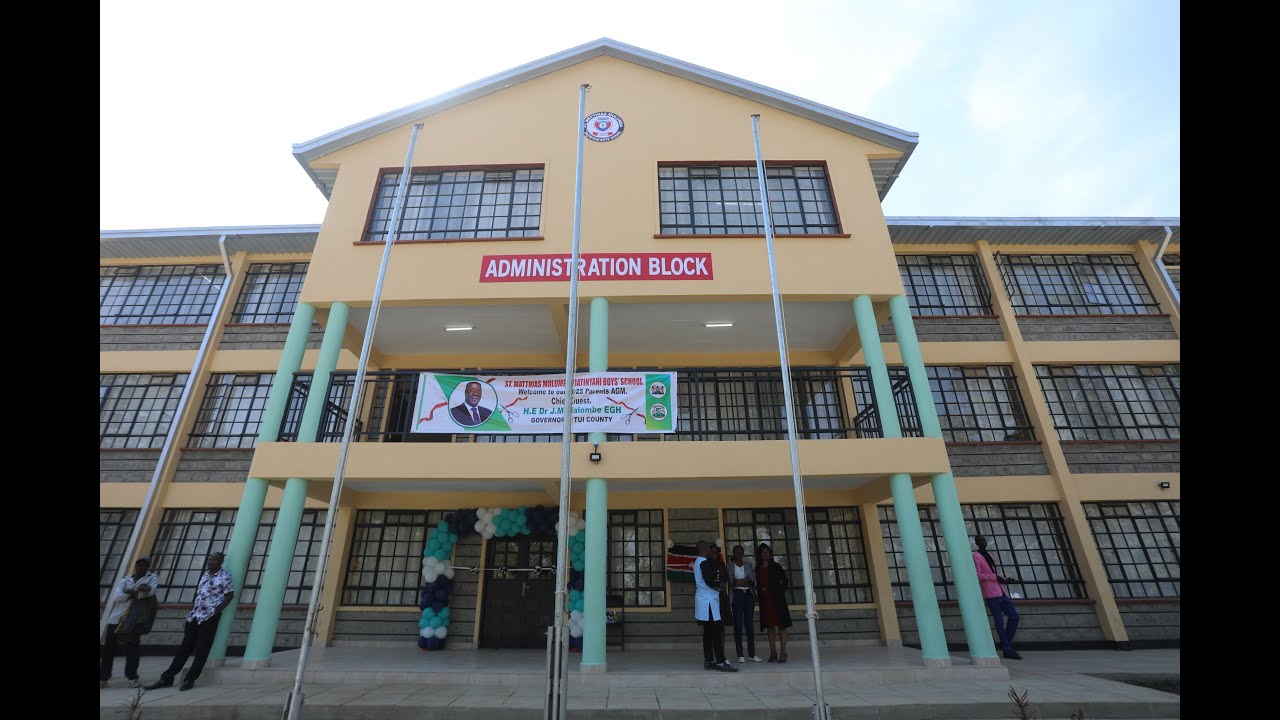 Governor  Malombe commissions newly built administration block at Matinyani boys High School.