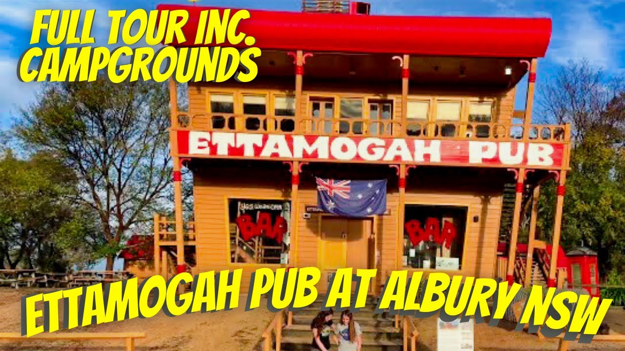 Ettamogah Pub near Albury NSW - awesome quirky crooked pub!  Caravanning & camping