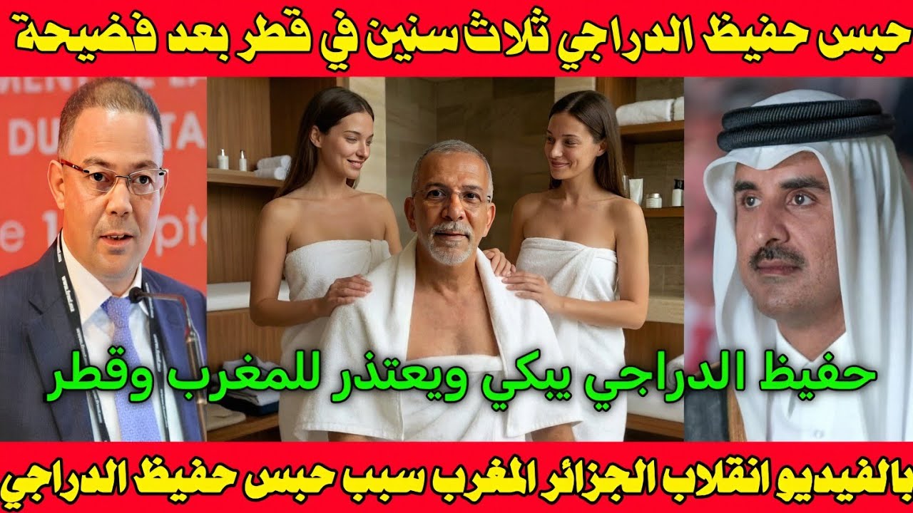بالفيديو 🇲🇦 لحظه حبس حفيظ الدراجي ثلاث سنوات في قطر وانقلاب في الجزائر و الدراجي يعتذر للمغرب وقطر
