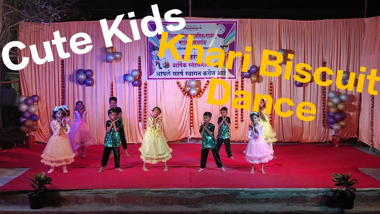 🌈 Superhit Khari Biscuit Dance Performance | ZP School Wadgaon | Annual Function 2026 🔥
