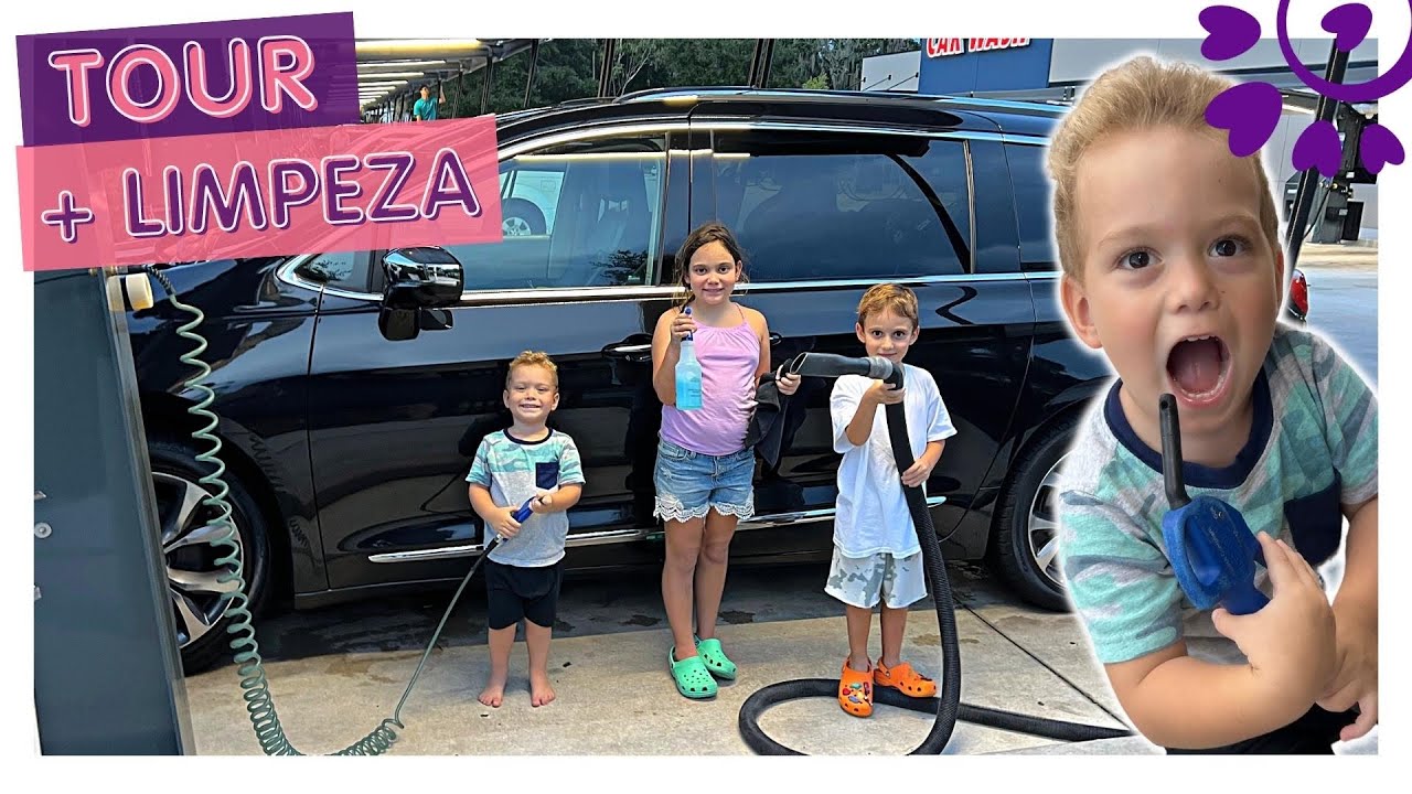 TOUR E LIMPEZA DO MEU CARRO DE 8 LUGARES PARA 4 FILHOS - MINIVAN PACÍFICA CHRYSLER