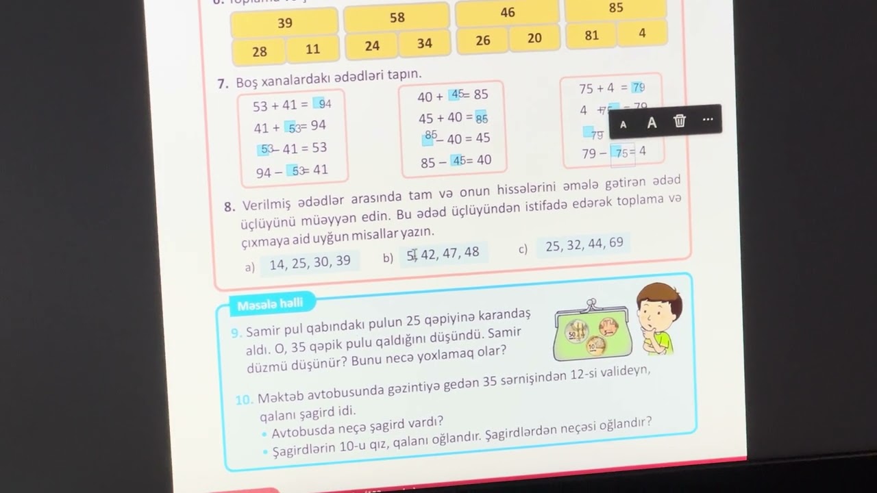 2ci sinif dərslik səh40