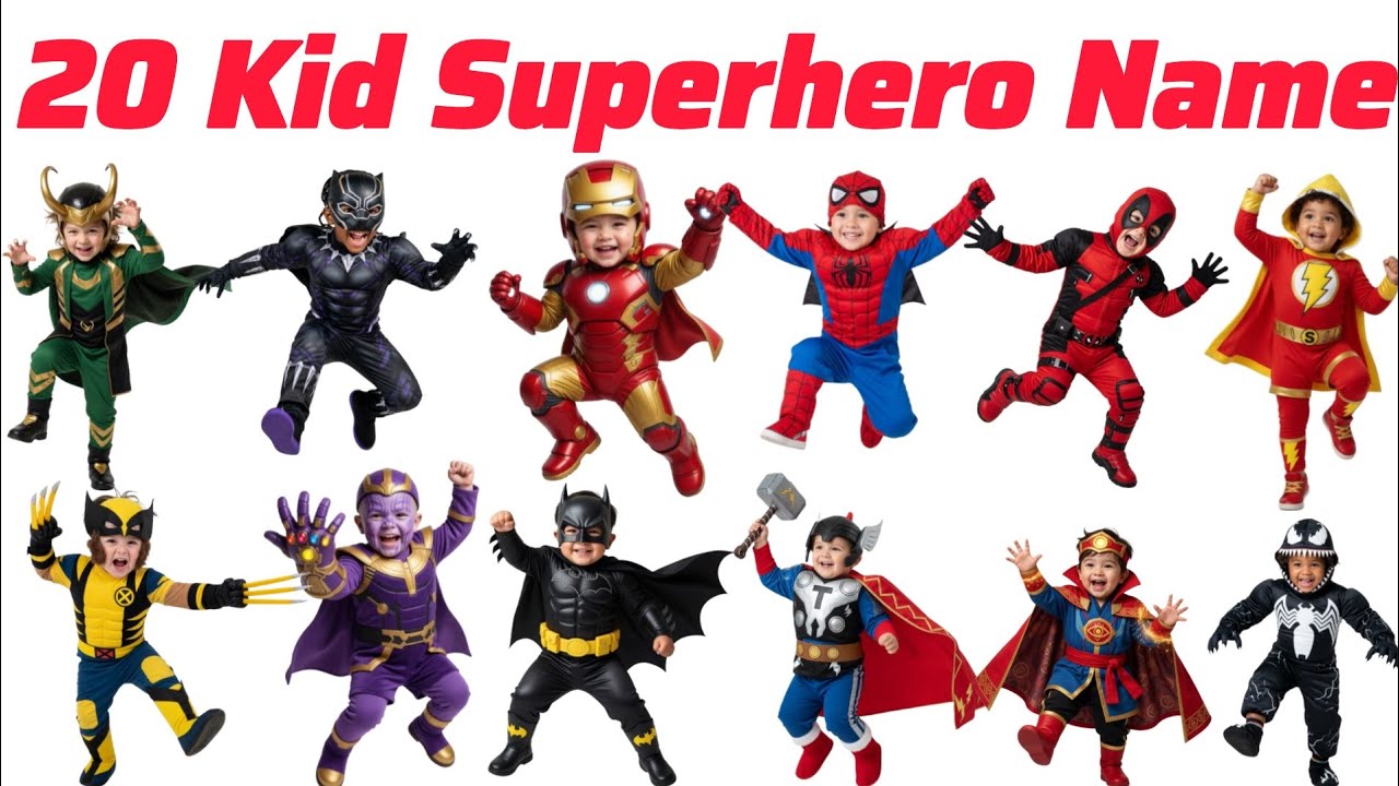 Kids Superhero Name सुपरहीरो बच्चों के नाम Superhero Video For kids Learning | Kids Knowledge Video
