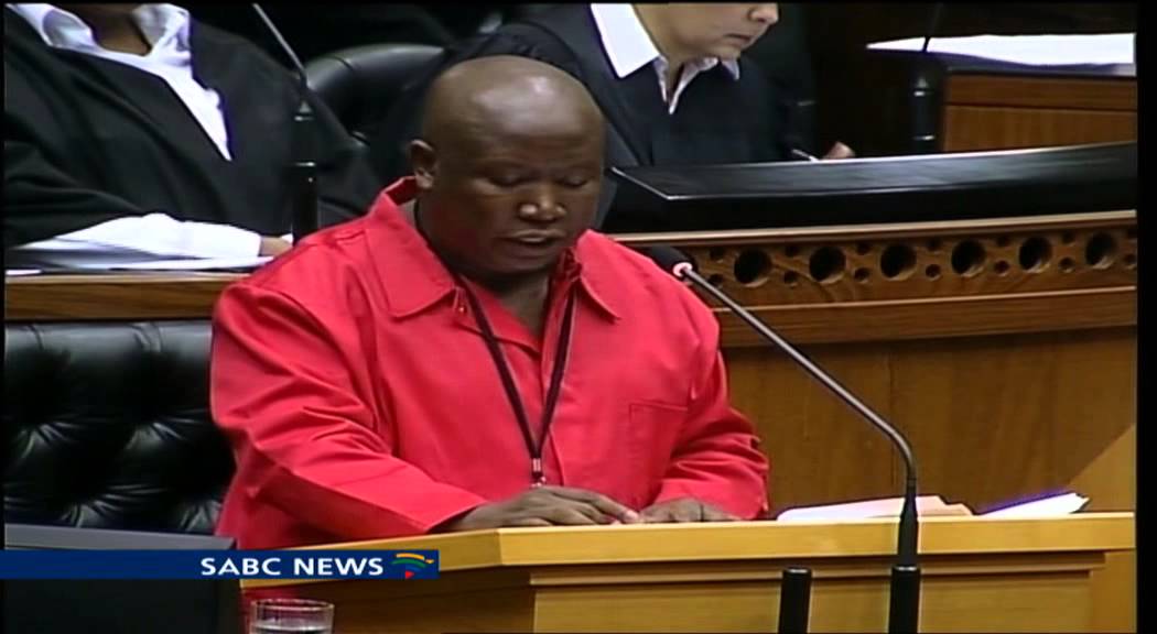 Julius Malema reacts to SONA 2014 in parliament