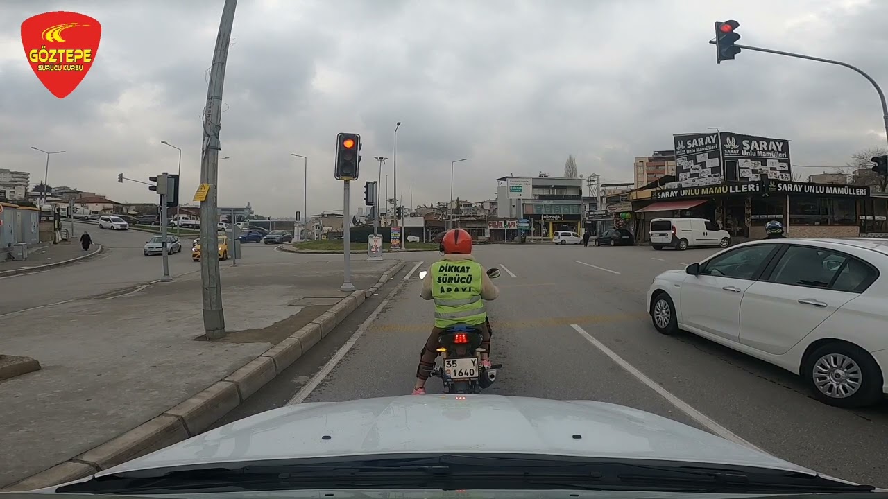 İZMİR KARABAĞLAR A,A1,A2 SINIFI MOTOSİKLET SINAV GÜZERGAHI "A" PARKURU - GÖZTEPE SÜRÜCÜ KURSU