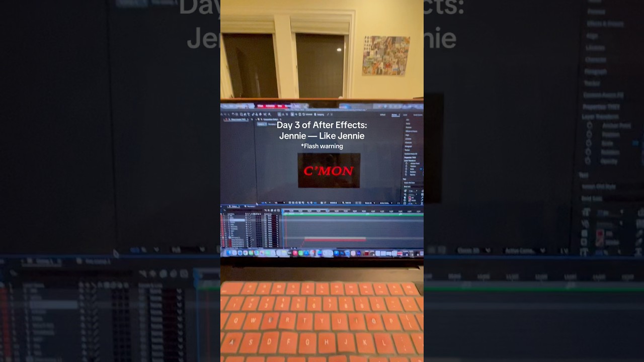 Day 3 of After Effects (Jennie — Like Jennie)