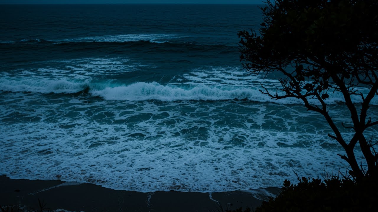 Peaceful Night Sea Waves Ambience to Relax Your Thoughts and Body