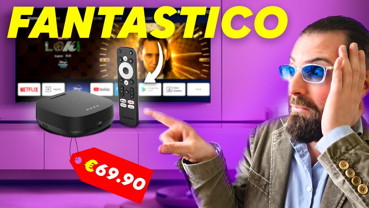 Thomson Streaming  Box 270 il box con Google Tv che è anche uno Smart Speaker