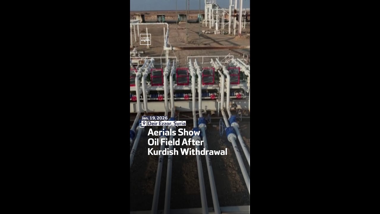 Aerials Show Oil Field After Kurdish Withdrawal