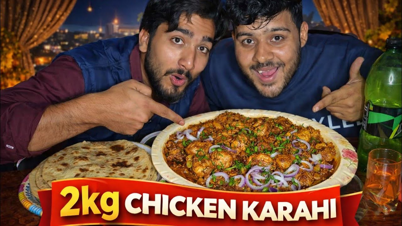 2KG Chicken Karahi 😱🍗🔥🤤 #mukbang #foodie #eating #chickenkarahi 