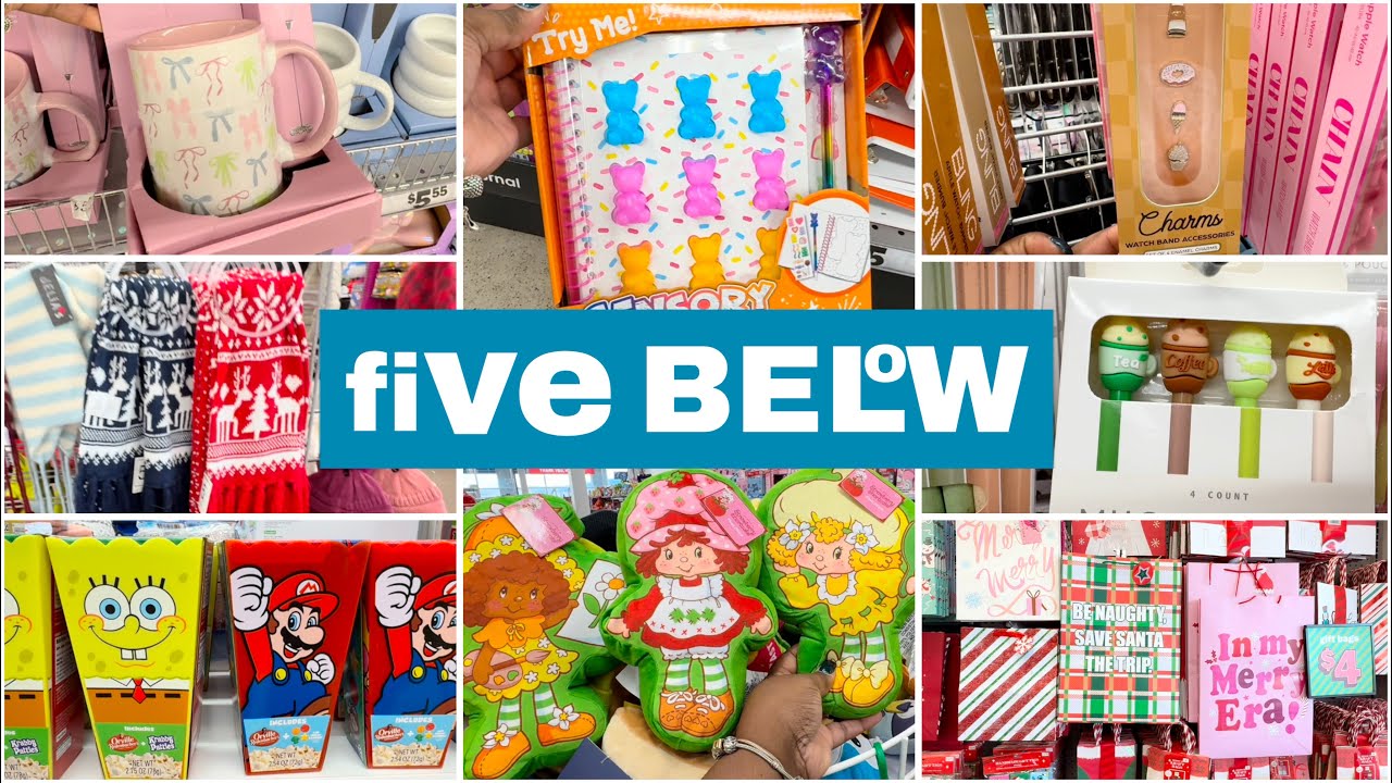 NEW FIVE BELOW ~Christmas Decor ~Holiday Gift Ideas ~ New Cups ~ Stationary & More
