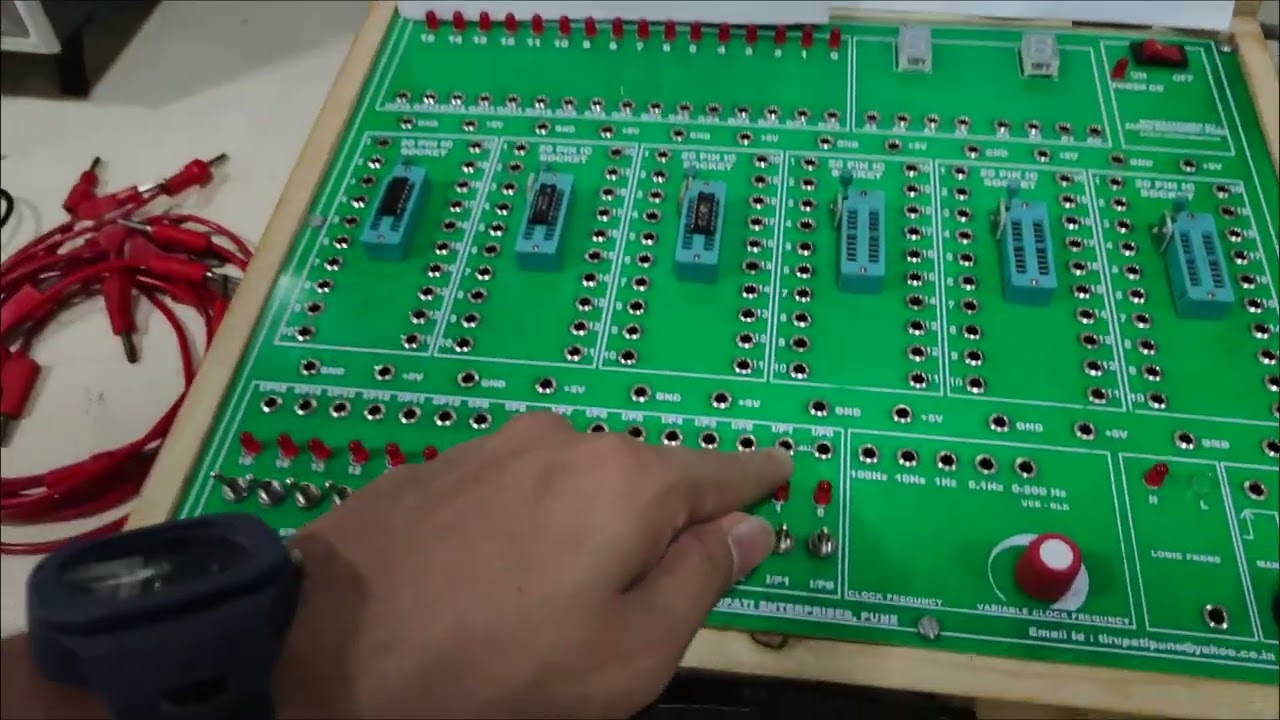 Full Adder Circuit Experiment of IC Trainers Kit #dld #extc