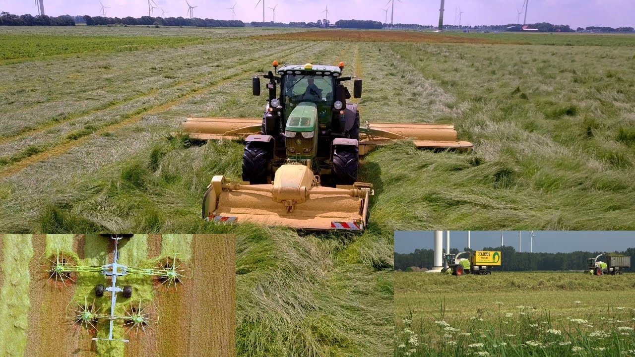Подрядчик Dieleman l John Deere 6250R l Claas Liner 3600 l Krone l 2x Claas Jaguar Terra Trac