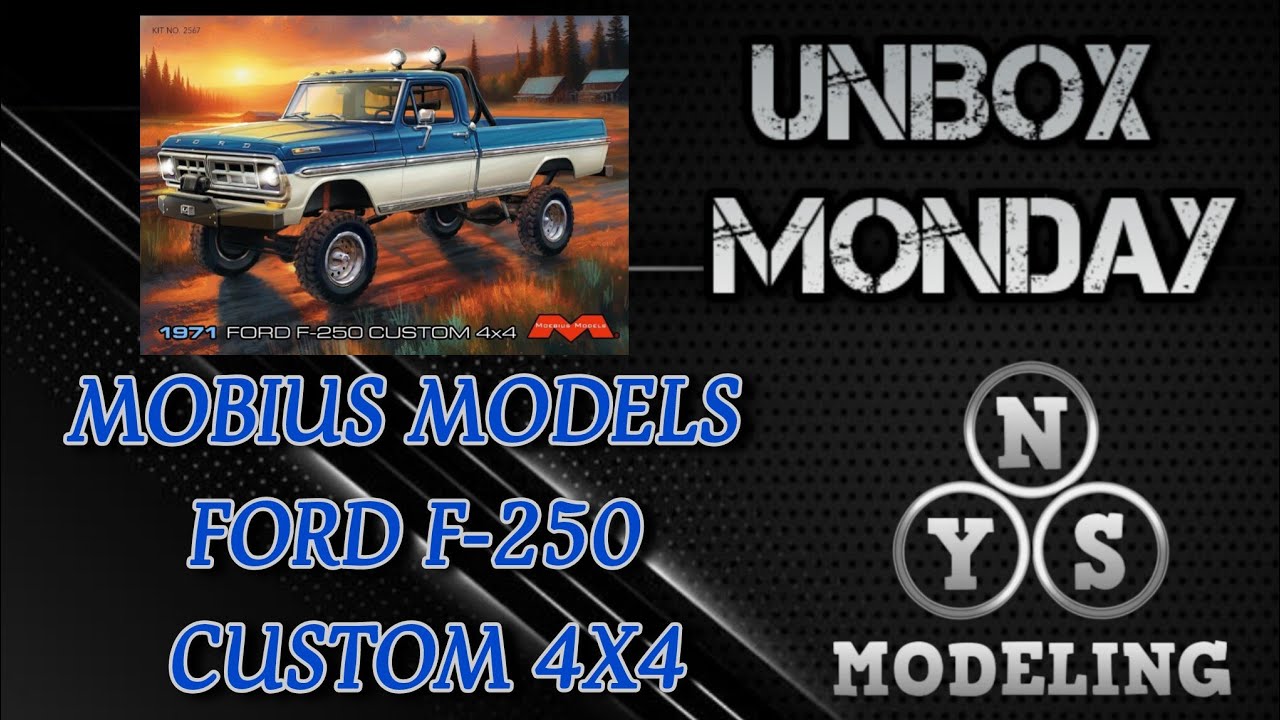 Unboxing moebius models 1971 Ford F-250 custom 4x4