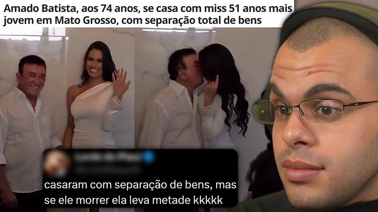 AMADO BATISTA SE CASA COM MULHER 51 ANOS MAIS NOVA E OS DOIS SOFREM HATE DE INVEJOSOS