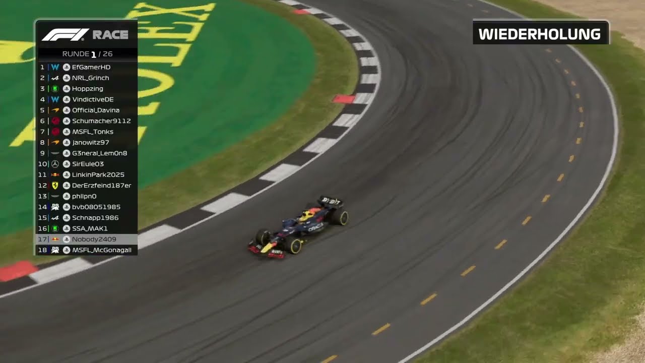MSFL F1 / Rennen schon früh durch / GP von Großbritannien / Rennhighlights
