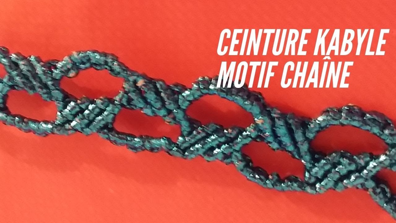ⴽComment réaliser une ceinture kabyle motif chaîne | DIY traditionnel