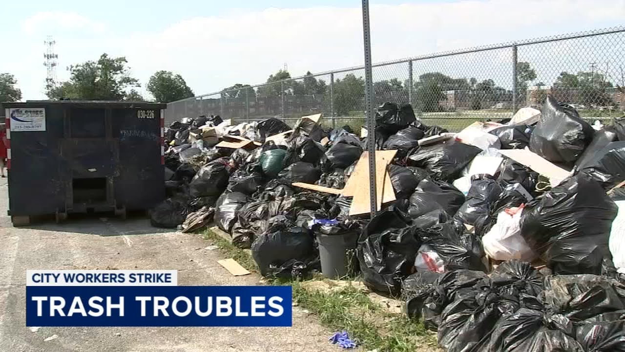 Trash piles up in parts of Philadelphia as blue-collar city workers remain on strike