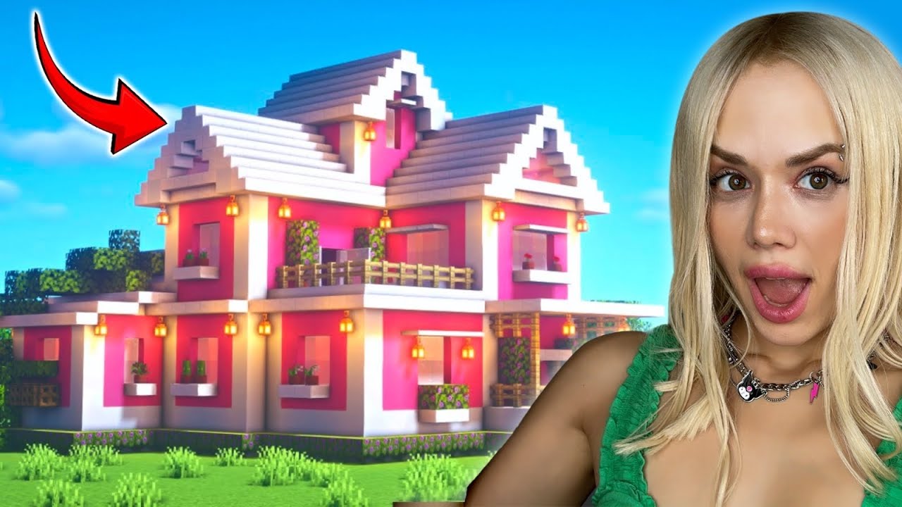MINECRAFT'ta PEMBE EVİMİZİ YAPIYORUZ!! ( Bölüm 1 ) @GamzeKarta