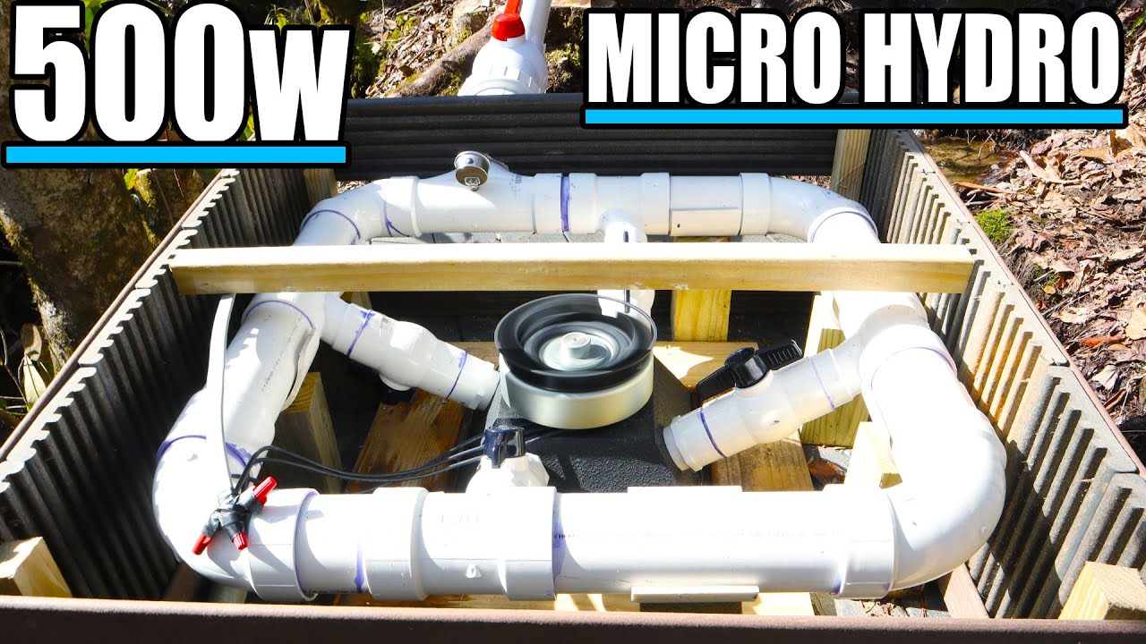 УДИВИТЕЛЬНАЯ микрогидроэлектростанция мощностью 500 Вт