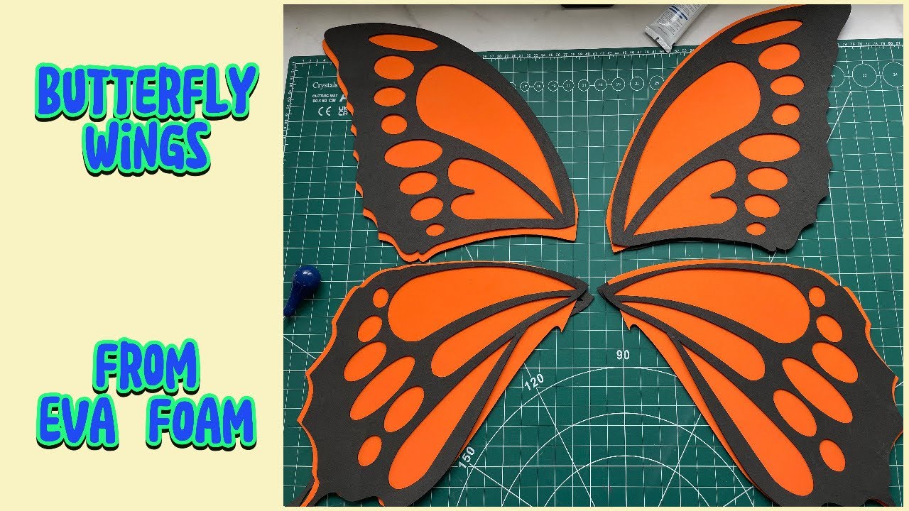 How to make Butterfly 🦋 wings from eva foam #diy #wings #handmade