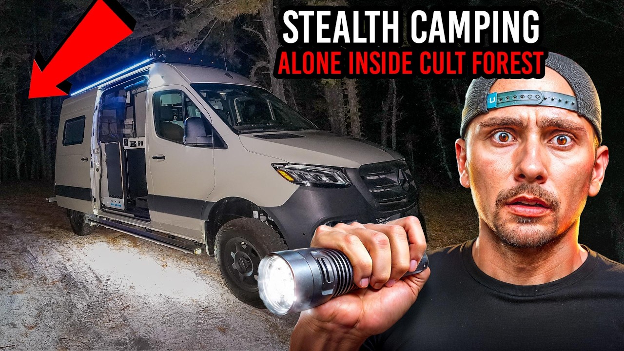 DANGEROUS STEALTH VAN CAMPING INSIDE A CULT FOREST **STALKED BY CULT**