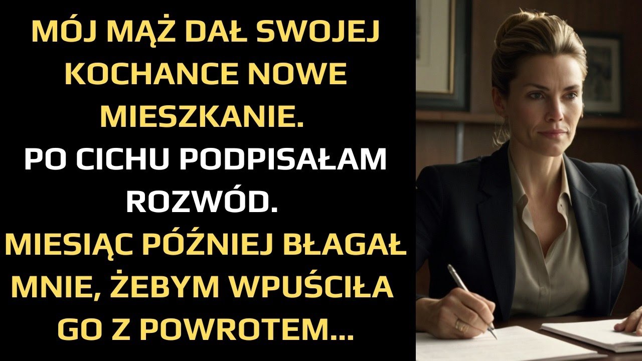 MÓJ MĄŻ DAŁ SWOJEJ KOCHANCE NOWE MIESZKANIE  PO CICHU PODPISAŁAM ROZWÓD  PÓŹNIEJ BŁAGAŁ MNIE