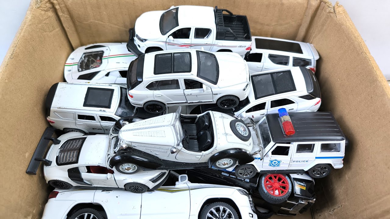 Box Full of Model Cars -Mazda Mx5, Koenigesgg Jesko, Lamborghini Scv12, Byd Yang Wang U8, Toyota Car
