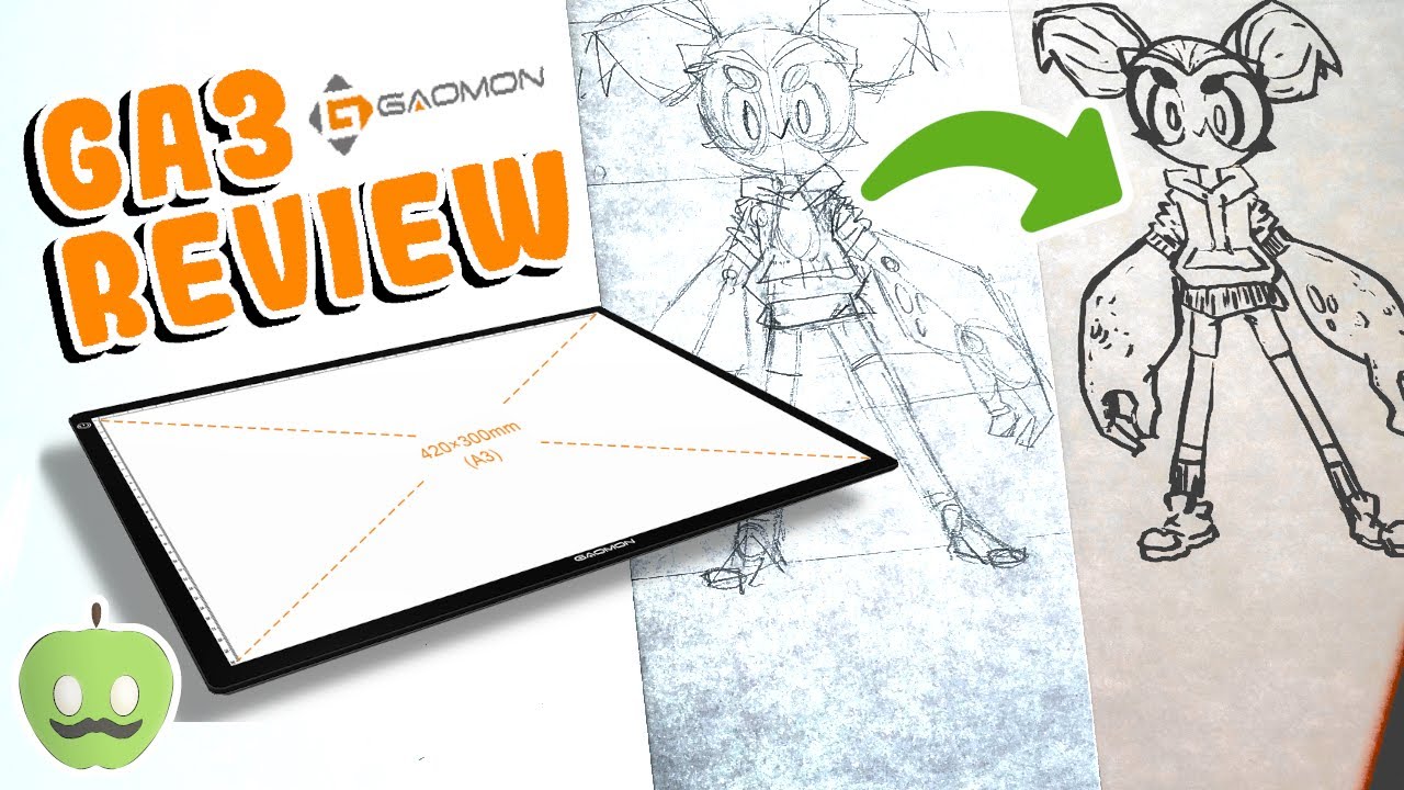 Inking With a Lightbox - GAOMON GA3 Lightbox Review