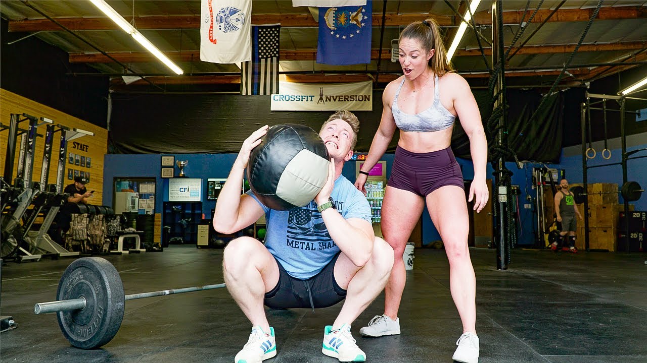 BODYBUILDING MEETS CROSSFIT! I let her pick the workout...