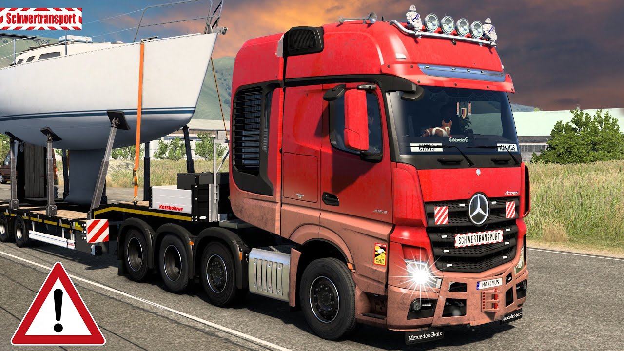 ETS2 Schwertransport - Mercedes-Benz Actros SLT im Einsatz [2917] EURO TRUCK SIMULATOR 2