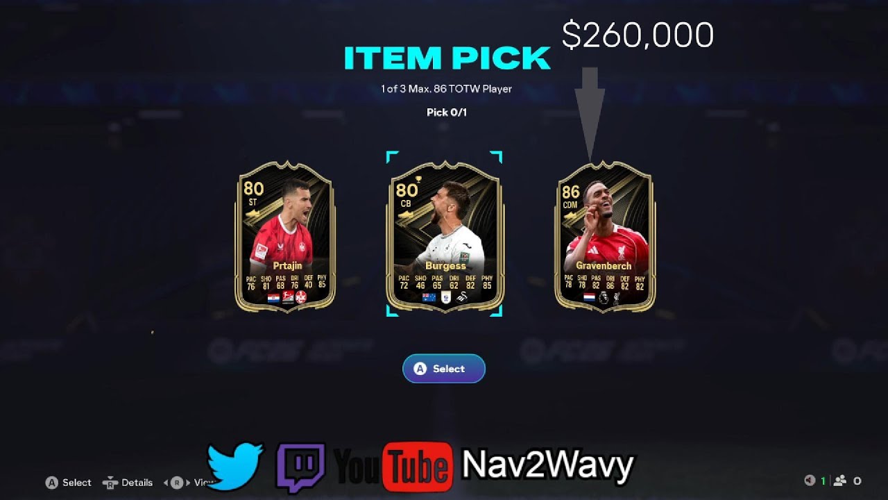 FC 26 Max 86 1- 3 TOTW PLAYER PICK!!!!, HUGE PULL $280,000