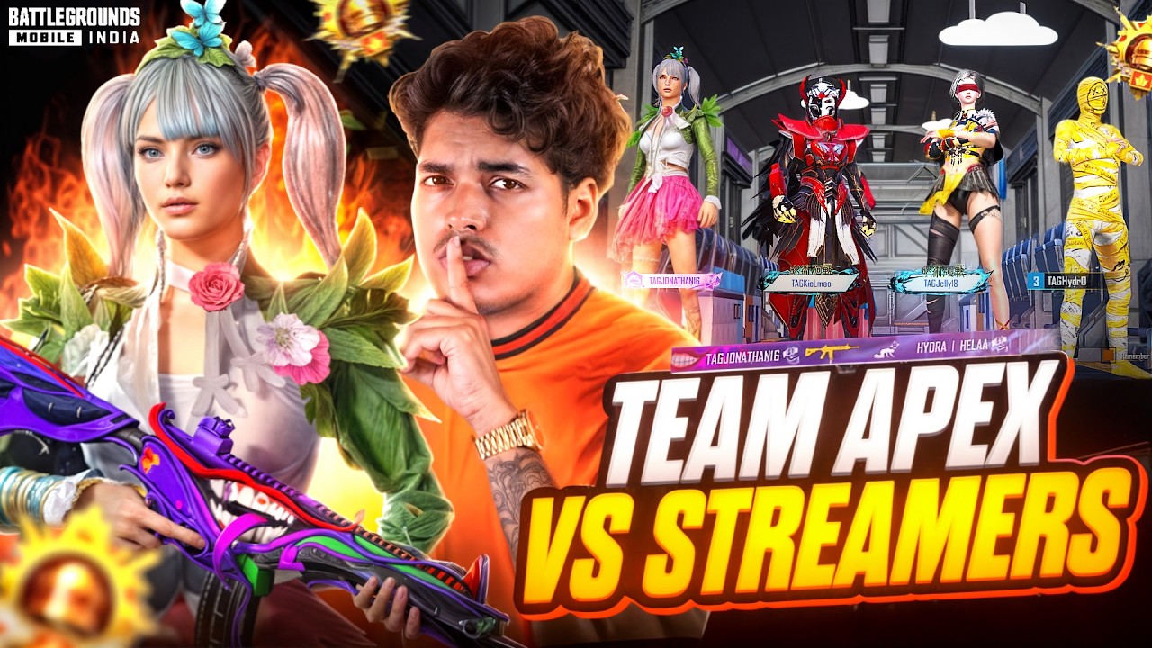 I PLAYED WITH TEAM APEX GAMING FOR A DAY! 🖤🔝 | Streamers Got Shocked 😱 | BGMI