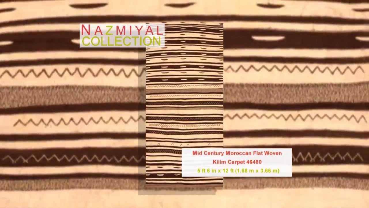 Mid Century Moroccan Kilim Carpet View This Mid Century Moroccan Flat Woven Kilim Carpet 46480 - T