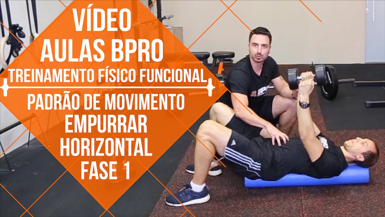 Aula 01 - Treinamento Físico Funcional - Fase 01 - Empurrar Horizontal - Supino Unilateral no Rolo
