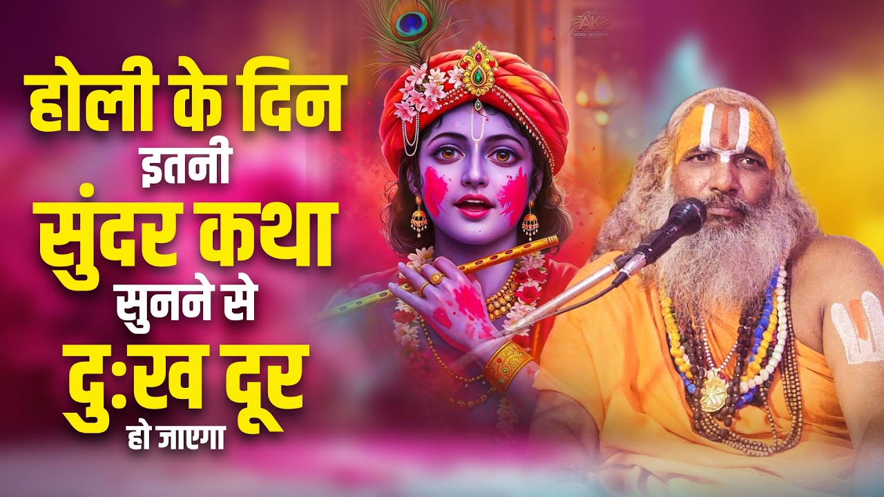 होली के दिन इतनी सुंदर कथा सुनने से दुःख दूर हो जाएगा || Jagadguru Hariprapannacharya Ji Maharaj