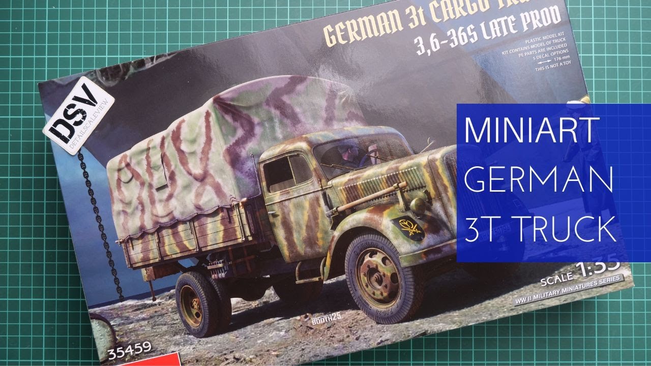 Miniart 1/35 German 3t Cargo Truck 3,6 36S Late Prod. (35459) Review
