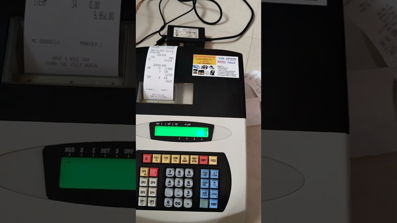 TVS pt 262 billing machine how can make a a report (middle report,final report, monthly report)